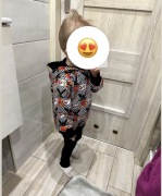 Nowy komplet dziecięcy bing w kratę bluza i legginsy leginsy handmade