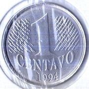 BRAZYLIA 1 centavo 1994, KM# 631, AU