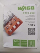 Szybkozłączka WAGO 3x2,5 drut 2273-203 100szt
