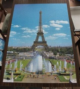 puzzle stary Trefl 2000 el wieża Eiffla Paryż - kompletne