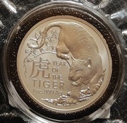 Srebrna moneta Lunar RAM  Rok Tygrysa 2022 Tiger 1 oz uncja Ag999 