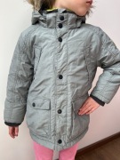 H&M kurtka zimowa 116-122cm szara zara na zimę jesień wodoodporna