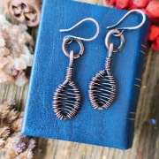 Miedziane kolczyki handmade/rekodzielo
