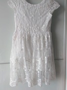 Sukienka gipiurową róż. 134 komunia wesele