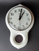 Zegar kwarcowy ceramiczny JWS - mechanizm Junghans - sprawny