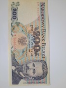 N39--PRL 200 zł--1988 --seria EM CIEKAWY NUMER 5666686 5 CYFR NR 6 !!!!!