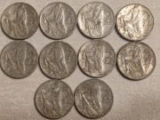 Zestaw 10 monet Rybaków 5 złotych PRL różne roczniki