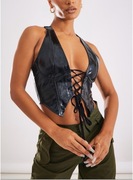 crop  top PRETTY LITTLE THING sznurowany dekolt r. 38