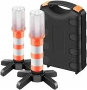 2x awaryjna lampa drogowa flara ostrzegawcza led kogut