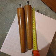 2 drewniane nóżki do mebli PRL Vintage