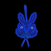 Zawieszka ozdoba szydełkowa zajączek 9x11cm niebieska (Z222)(2)