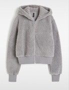 Rozpinana pluszowa bluza z kapturem H&M rozmiar S