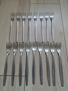 Stare aluminiowe sztućce PRL sygnowane S