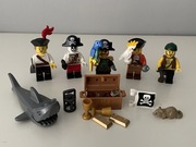 Lego Pirates minifigurki piraci rekin skarb