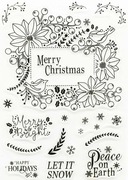 Zestaw stempli Boże Narodzenie Merry Christmas.