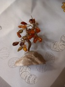 Bursztyn figurka drzewko