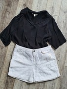 Białe szorty lniane Indigo Collection rozm 38