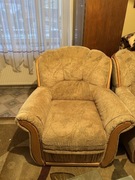 Komplet wypoczynkowy wersalka rozkładana, 2 fotele