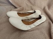 Tamaris baleriny skóra naturalna 39 białe ślub zapasowe