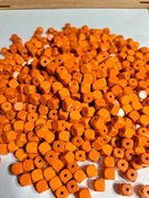 Koraliki drewniane pomarańczowe 100 sztuk