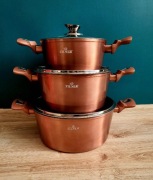 Garnki marmurowe lakierowane 