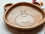 Taca na przekąski, talerzyk MIŚ, naturalne drewno