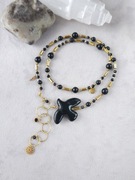 Naszyjnik z kamieni naturalnych i stali UNIKAT