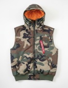 L xl Kamizelka Alpha Industries MA-1 Hooded Vest – Moro  Woodland Camo