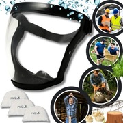 Maska ochronna na twarz przezroczysta z filtrem PM2.5