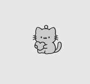 Brelok Kota trzymającego serce do kluczy z kółkiem, Druk 3D