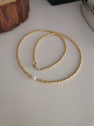 Naszyjnik choker perła  TOHO kolor złoty 