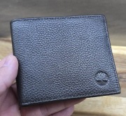 Męskie Skórzany czarny portfel Timberland