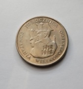 100zł1988,Powstanie Wielkopolskie,śr.29,5mm, CuNi, waga 10,8g,stan UNC