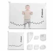 Bramka ochronna KIDNORT SAKERHET  BIAŁA zwijana do 140 cm 95 cm wysokości