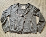 Abercrombie&Fitch szara bluza dresowa a’la ramoneska 38