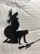 Naklejka na szybę auto i inne myślistwo 2 D srebrny/czarny