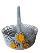 Koszyk Wielkanocny szydelkowy średnica 27cm 