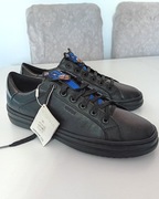 Sneakersy GEOX D Pontoise Czarne Skórzane Buty Technologia Respira 41