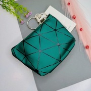 Portfel * Damski Zieleń Mały Skórzany Efekt na Zamek