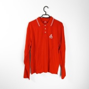 Męska Pomarańczowa Bluzka Polo Vintage Atari z Długim Rękawem, 100% Bawełna