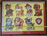 Wyhaftowany Psi Patrol w ramce