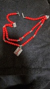 Naszyjnik czerwone korale