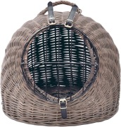 Aumüller Koszyk transportowy z wikliny w stylu vintage, szary/brązowy 60 cm