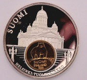 Finlandia SUOMI Helsinki Tuomiokirkko – medal „European Currencies” 50 mm