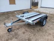 Przyczepa motocyklowa - WYNAJEM - resorowana - na 3 motocykle