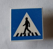 Lego 30258pb003 Znak drogowy przejście dla pieszych 6427