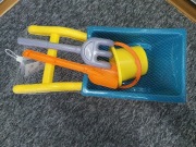 ZESTAW TACZKA ŁOPATKA WIADERKO GRABKI dla dzieci