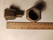 2 stare odlewane, mosiężne części do lamp