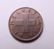 Szwajcaria 1 rappen 1951