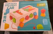 Układanka interaktywna dla dzieci +36M , samochodzik, klocki 